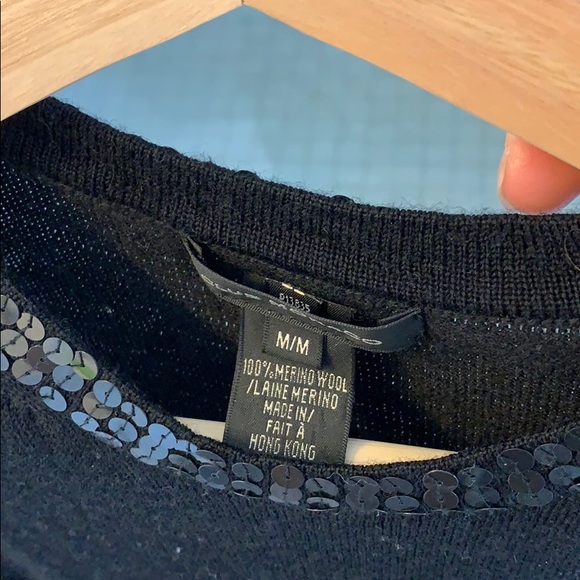 Club Monaco sequinned merino wool top - Picture 4 of 5